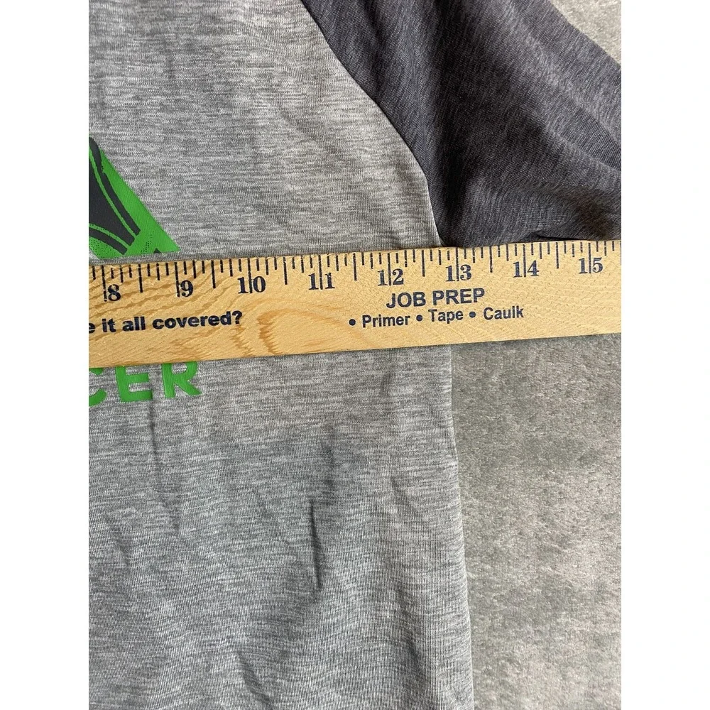 Adidas Soccer Boys 4 Gray Green Polyester Long Sleeve Shirt